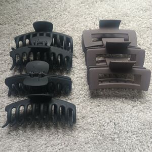 Hair Claw Clips Set 3-Brown and 4-Black